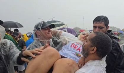 Bombeiros: manifestantes atingidos por raio tiveram queimaduras no tórax
