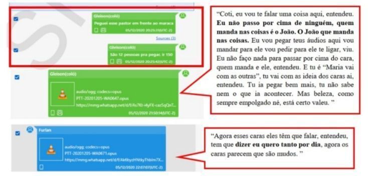 Troca de mensagens entre investigado e promotor de Justiça • Reprodução