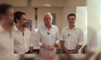 Ao lado de Ratinho Jr. e Leite, Caiado anuncia filiação ao PSD