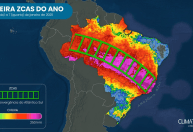 "Cavado atmosférico" causa muita chuva em faixa que atravessa o Brasil