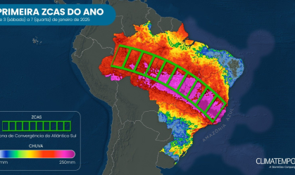 "Cavado atmosférico" causa muita chuva em faixa que atravessa o Brasil