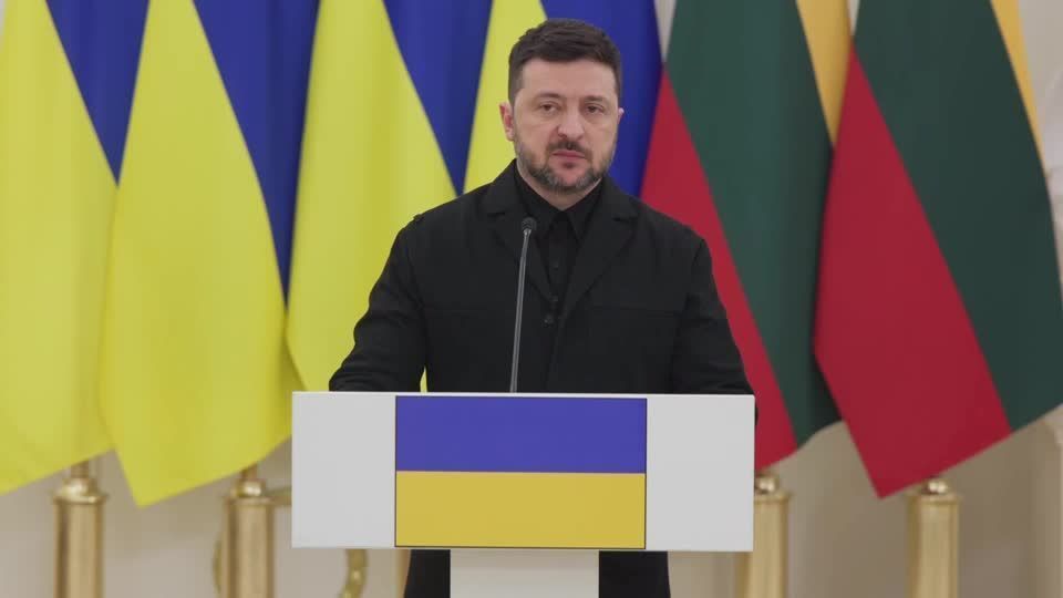 Zelensky faz coletiva na Lituânia