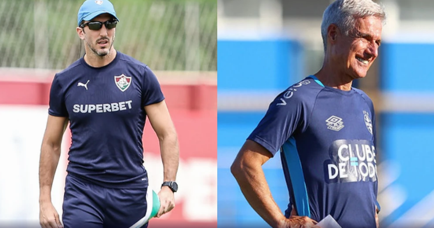 Zubeldía, do Fluminense, e Luís Castro, do Grêmio