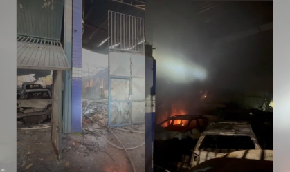 Fábrica de colchões pega fogo na zona leste de São Paulo; veja imagens