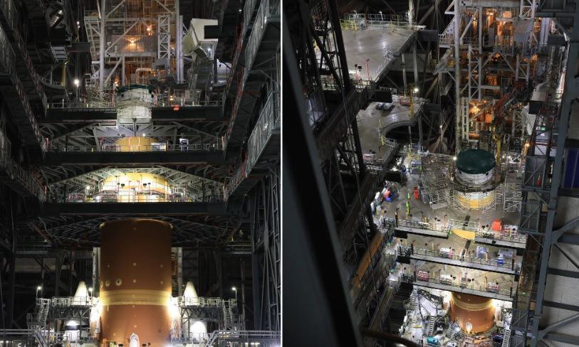 A Nasa integrou o adaptador do estágio Orion da missão Artemis II ao restante do foguete SLS (Space Launch System). Prevista para começar em 6 de fevereiro, a missão levará quatro tripulantes para orbitar a Lua