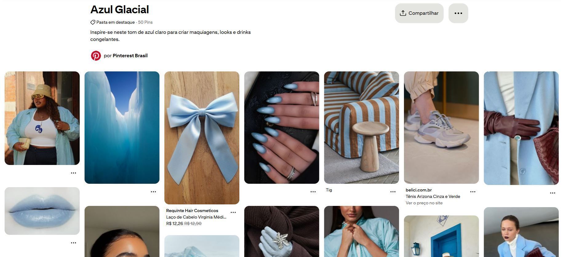 Azul glacial • Reprodução/Pinterest