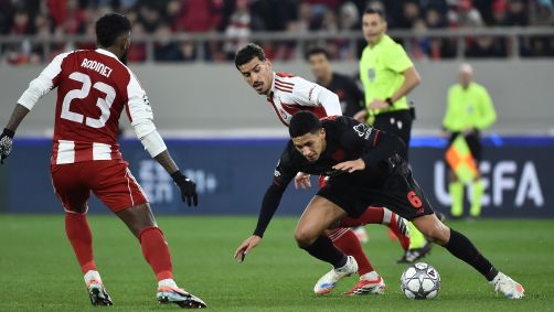 Rodinei deu duas assistências na vitória do Olympiacos contra o Leverkusen