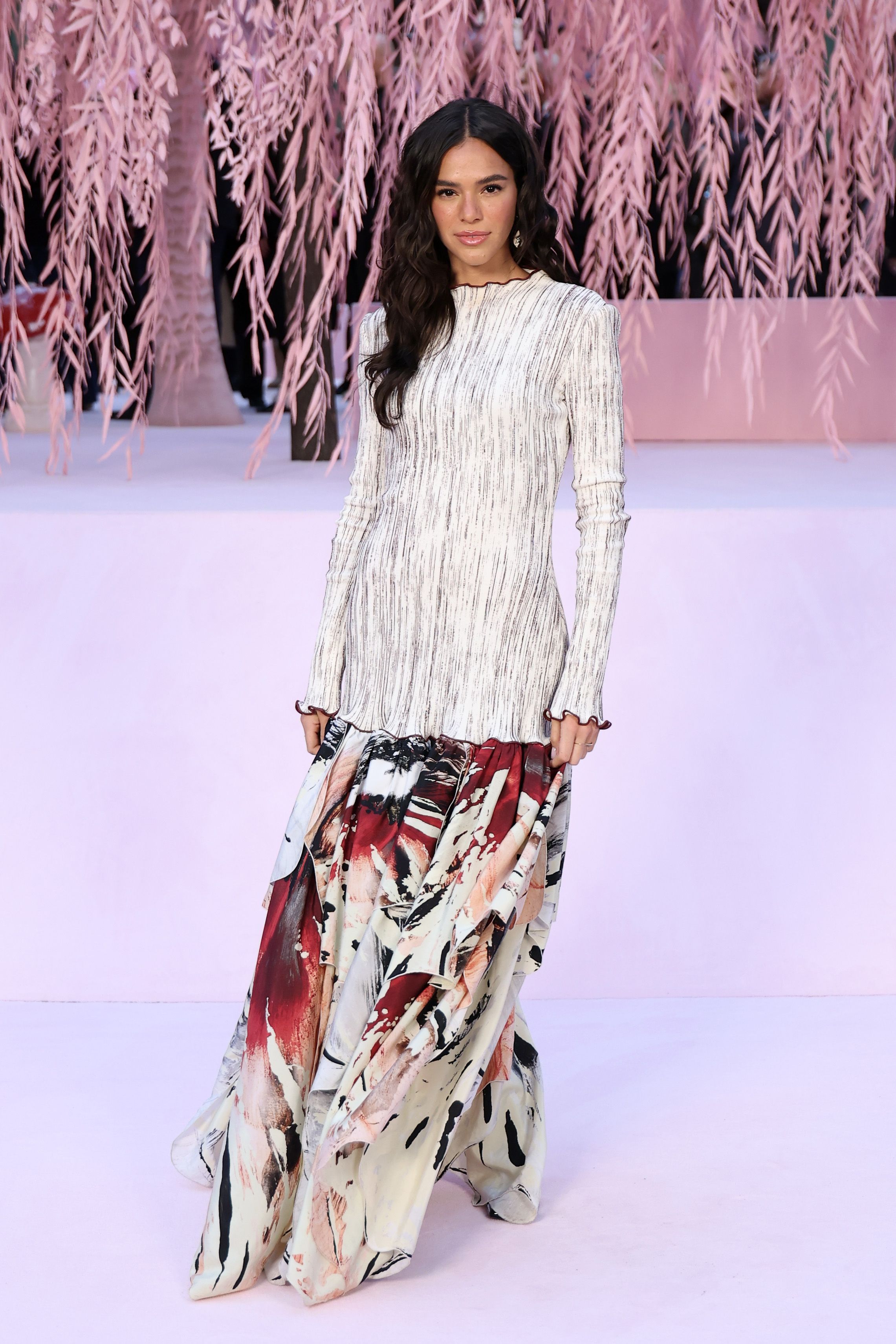 Bruna Marquezine no desfile da Chanel, em Paris • Aurore Marechal/Getty Images
