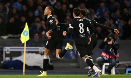 NAPLES, ITALY - JANUARY 28: Joao Pedro of Chelsea celebrates scoring his team's second goal during the UEFA Champions League 2025/26 League Phase MD8 match between SSC Napoli and Chelsea FC at Stadio Diego Armando Maradona on January 28, 2026 in Naples, Italy. (Photo by Tullio M. Puglia/Getty Images)