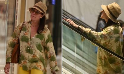 Christiane Torloni é fotografa em shopping no Rio