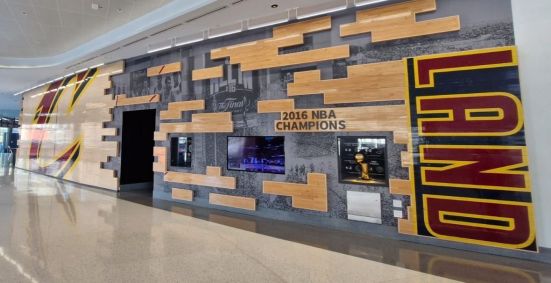 Mural na Rocket Arena eterniza a conquista da NBA pelo Cleveland Cavaliers em 2016