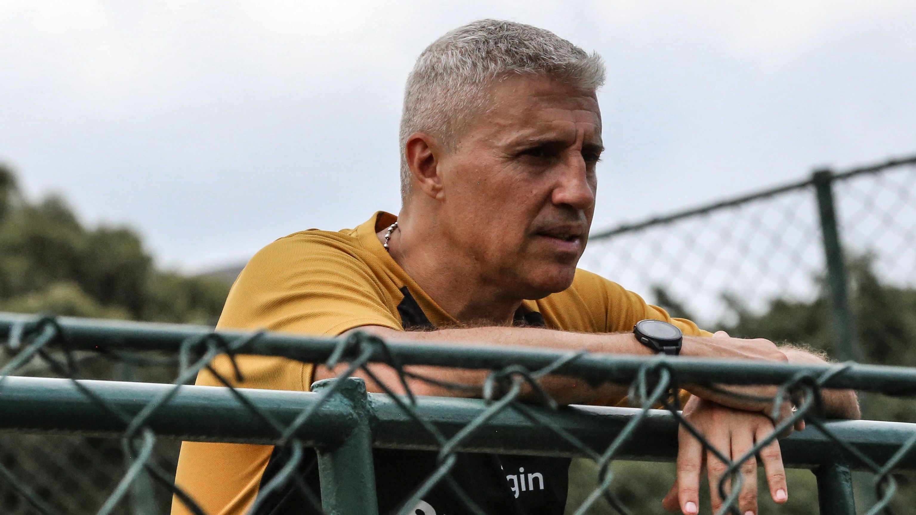 Hernán Crespo em treino do São Paulo