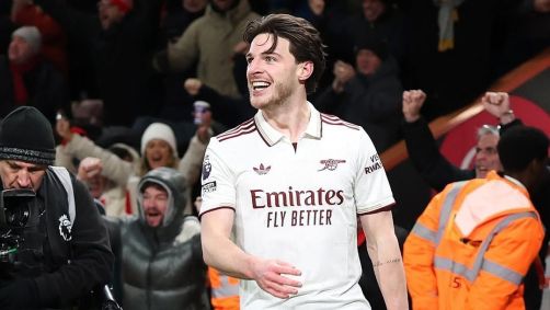 Declan Rice marcou dois gols na vitória do Arsenal por 3 a 2 sobre o Bournemouth