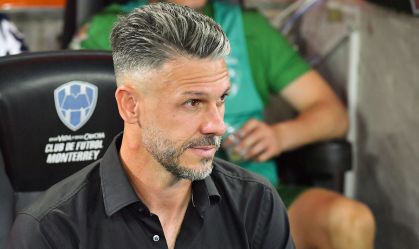 Martin Demichelis durante partida do Monterrey, seu último trabalho como treinador
