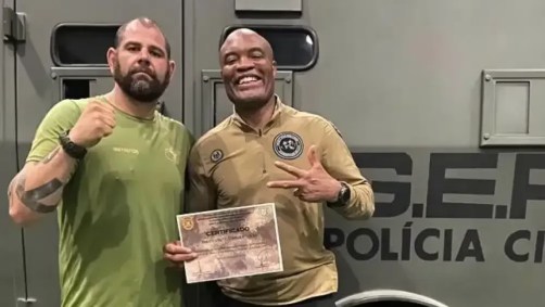 Anderson Silva treina para se tornar um policial nos Estados Unidos