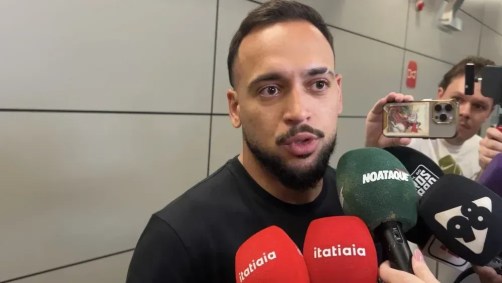 Maycon falou com a imprensa em sua chegada a Belo Horizonte