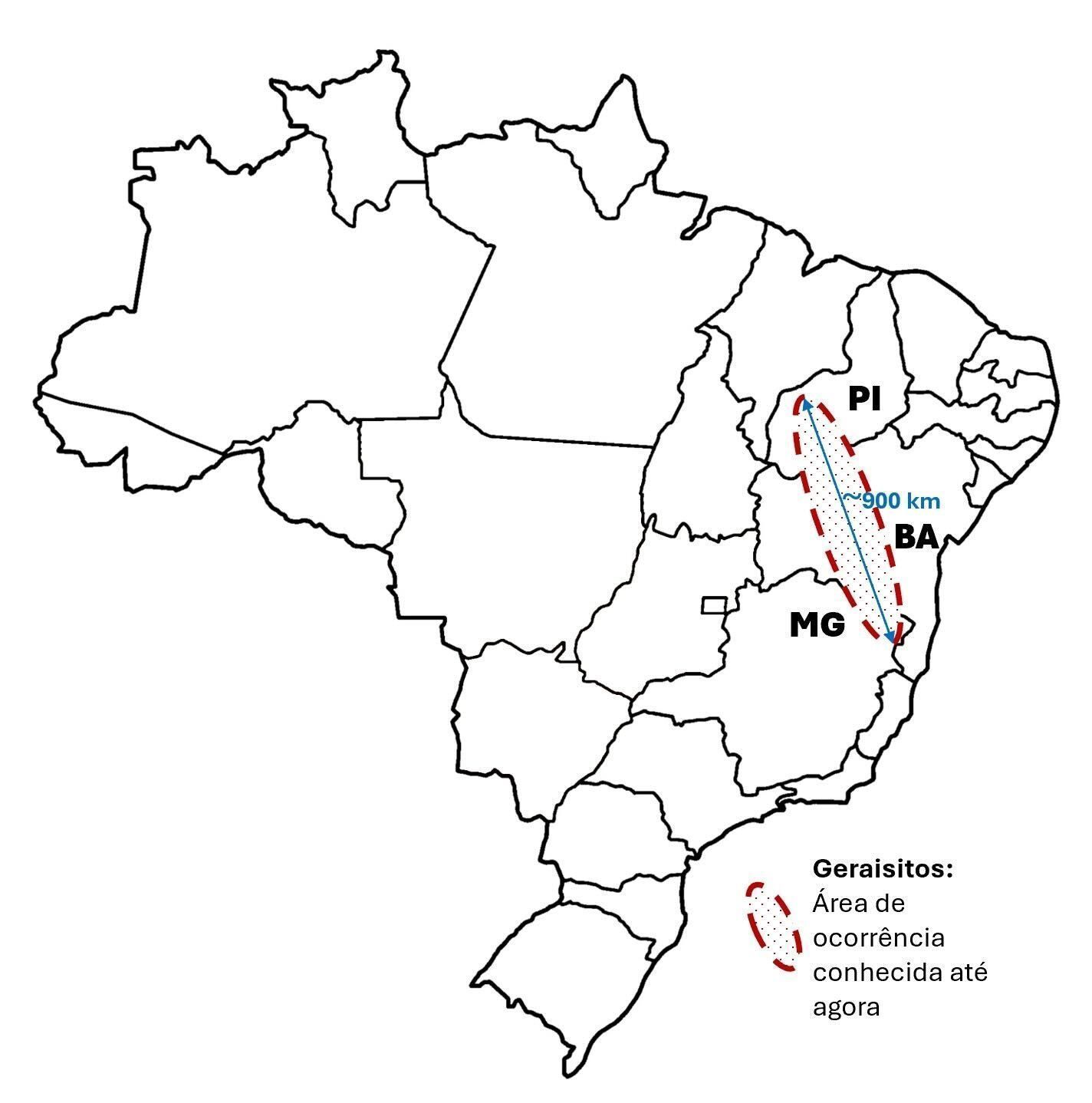 Área de extensão descoberta com vestígios do impacto • Alvaro Crósta/Unicamp