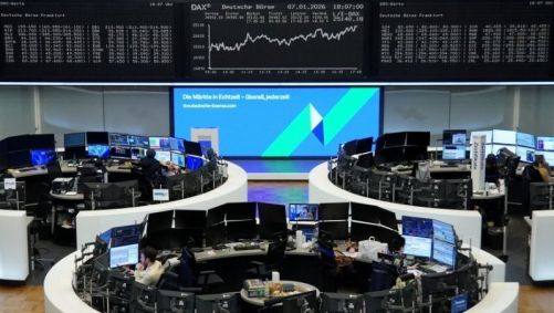Bolsa de Frankfurt, na Alemanha, em 7 de janeiro de 2026.