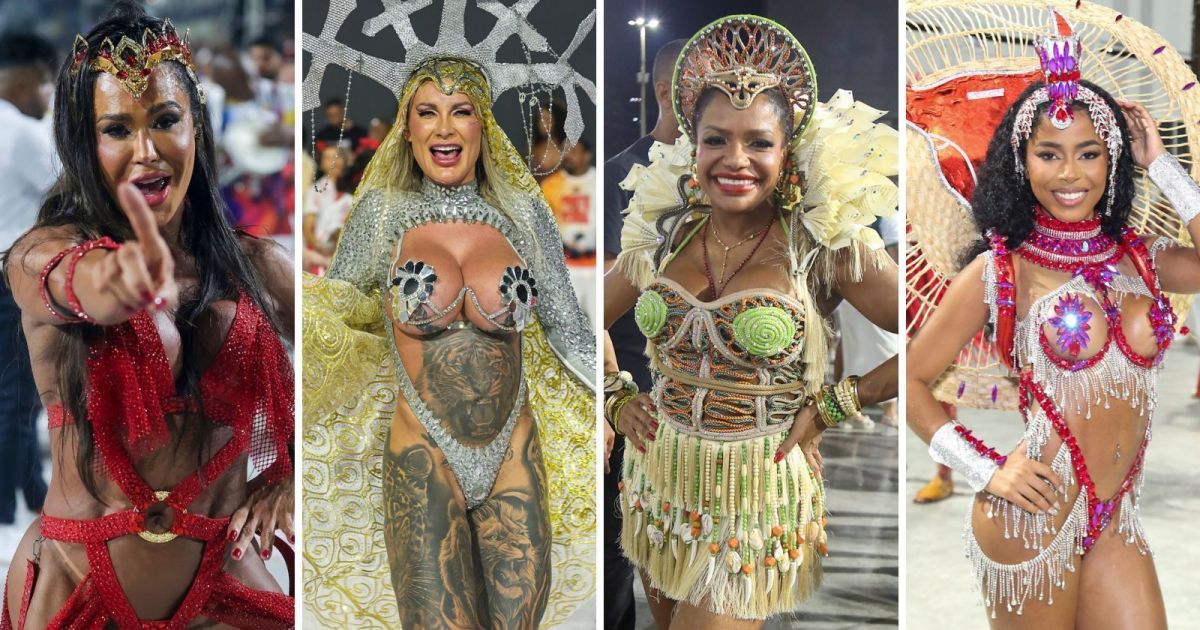 Gracyanne, Urach e mais: veja musas e rainhas nos ensaios da Sapucaí