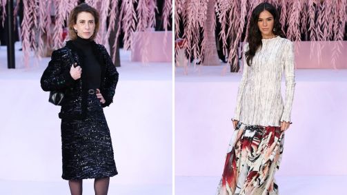Fernanda Torres e Bruna Marquezine no desfile da Chanel, em Paris