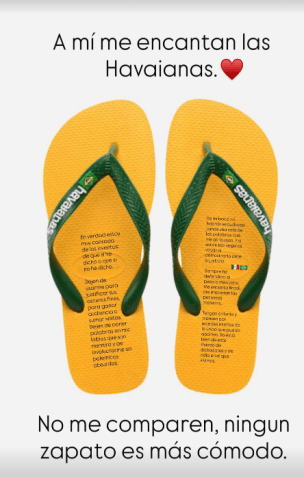 Publicação de Karla Sofía sobre o Brasil • Reprodução/Instagram