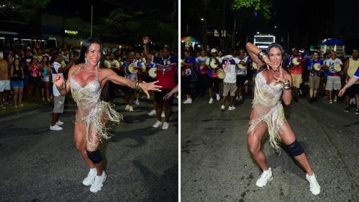 Gracyanne é rainha de bateria da União da Ilha