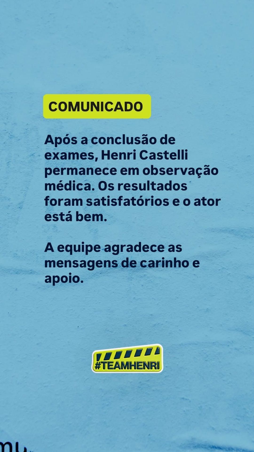 Henri Castelli tem estado de saúde atualizações após deixar o BBB 26 por convulsões • Instagram/Henri Castelli