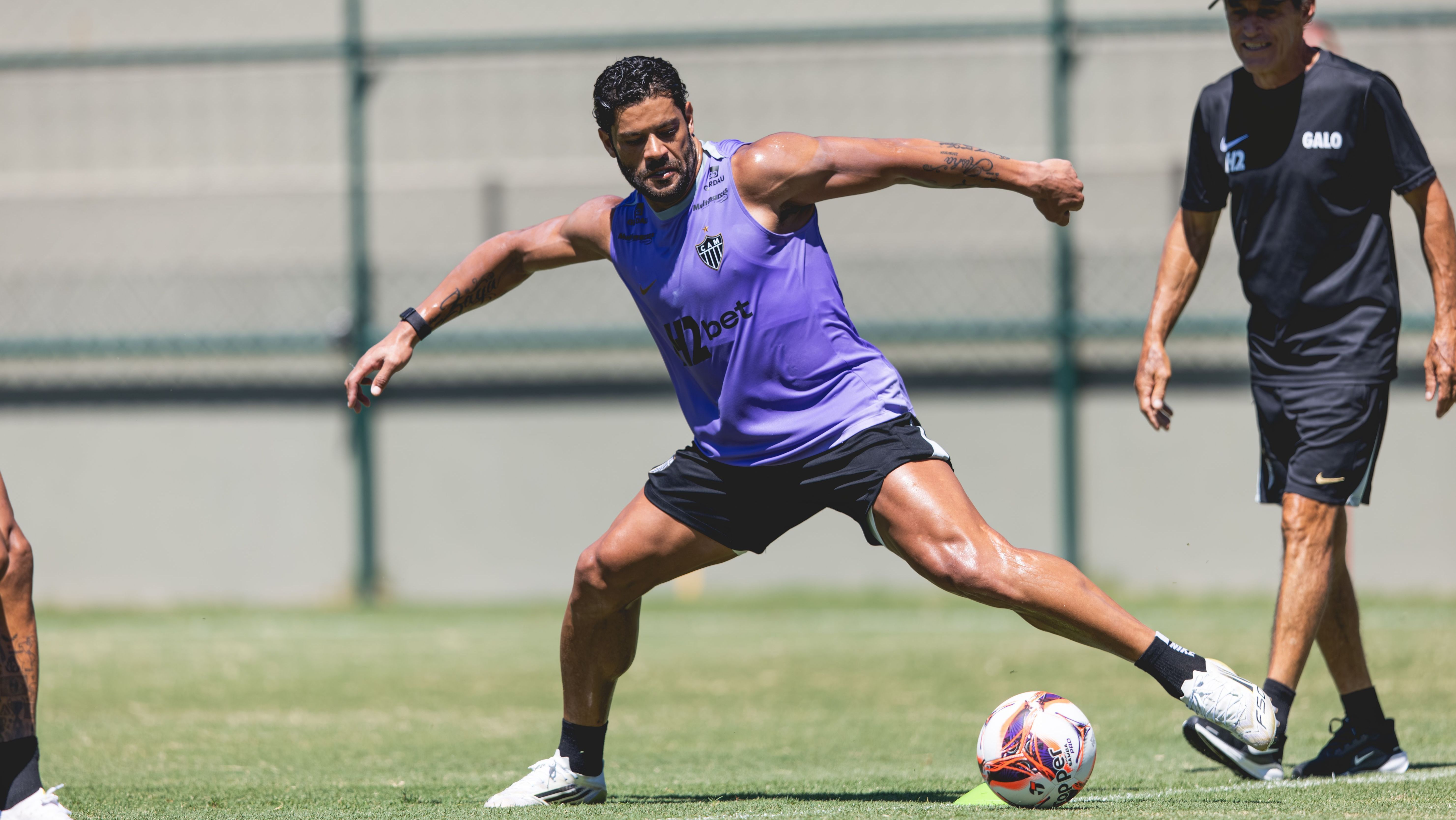 Hulk durante treino do Atlético-MG na pré-temporada de 2026