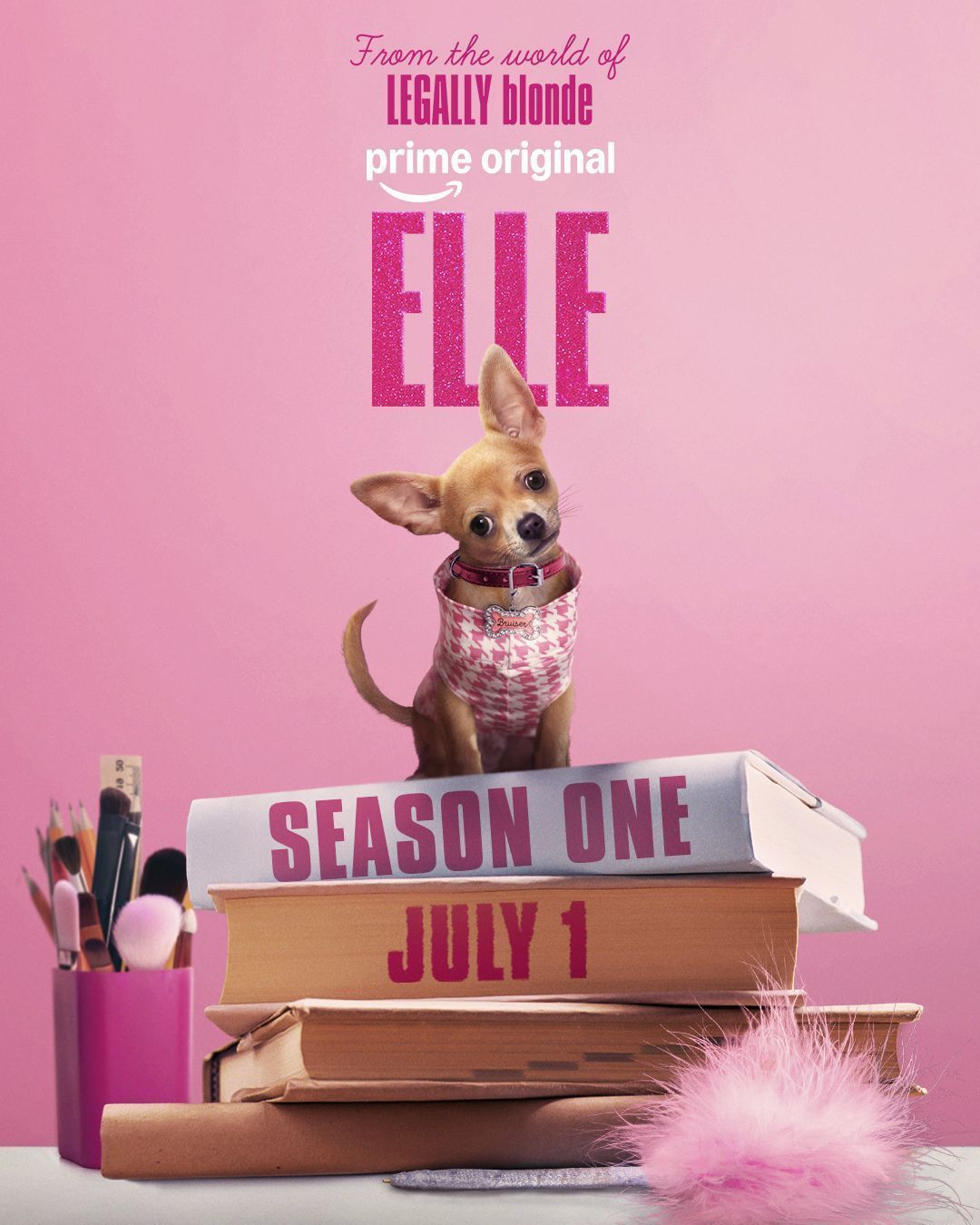 Primeiro pôster da nova série da Prime Video, "Elle" • Divulgação/ Prime Video