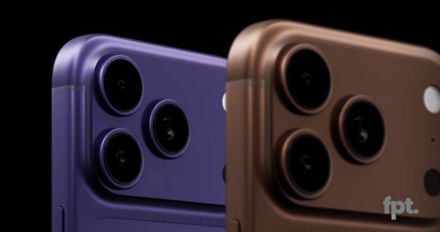 iPhone 18 Pro nas cores roxo e marrom • Reprodução/Front Page Tech