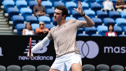 João Fonseca em treino na Austrália