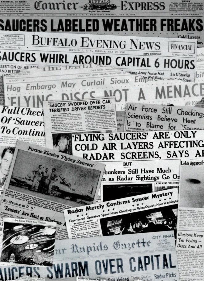 Jornais de 1952 manchetaram a caça pelos Ovnis