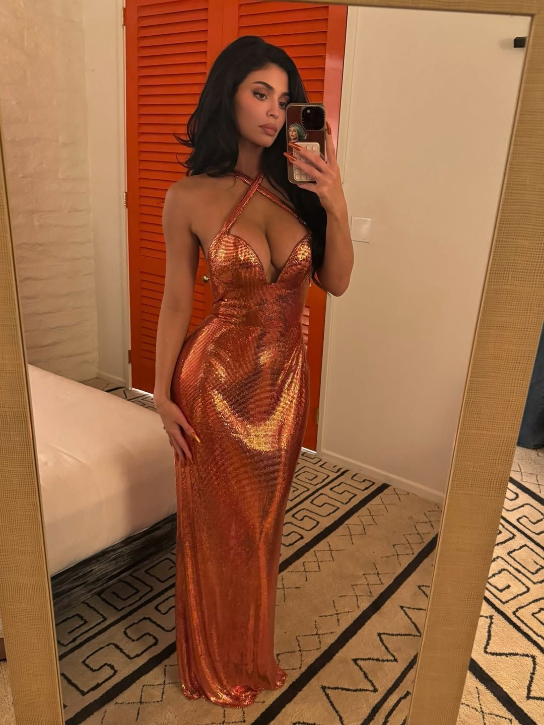 Kylie Jenner mostra look para acompanhar o namorado em evento • Instagram/Kylie Jenner
