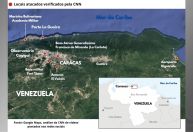 Mapa mostra onde os Estados Unidos fizeram ataques na Venezuela; veja