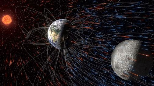 Vento solar, em combinação com o campo magnético da Terra, tem transportado partículas da atmosfera do nosso planeta para a superfície da Lua há bilhões de anos, revela pesquisa da Universidade de Rochester