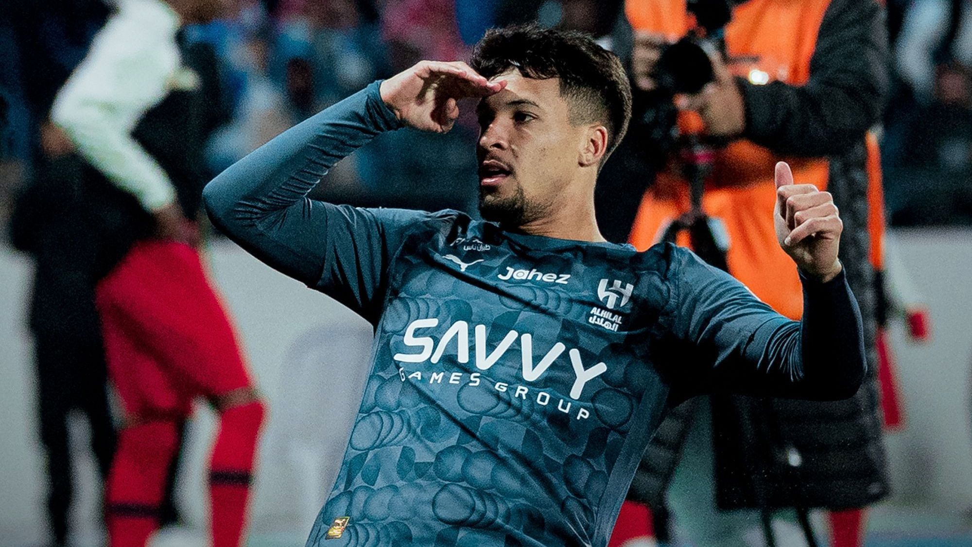 Marcos Leonardo comemora gol pelo Al-Hilal