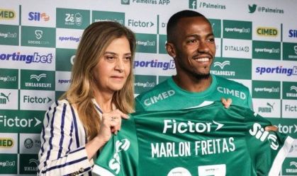 Marlon foi apresentado no Palmeiras nesta quinta-feira (8)