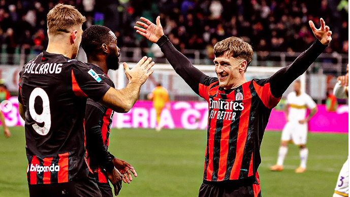 Niclas Füllkrug fez o gol da vitória do Milan na reta final do jogo contra o Lecce