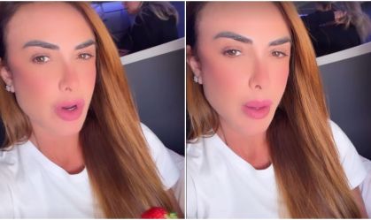 Nicole Bahls tem voo desviado por crise na Venezuela e perde show