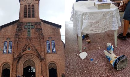 Mulher é detida após quebrar imagem de Nossa Senhora em igreja de PE