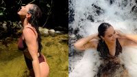 Paolla Oliveira posa de maiô em cachoeira: "Para energizar"