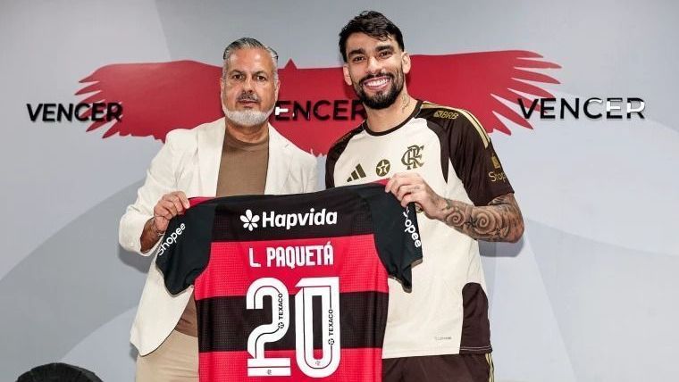 Lucas Paquetá foi oficializado pelo Flamengo