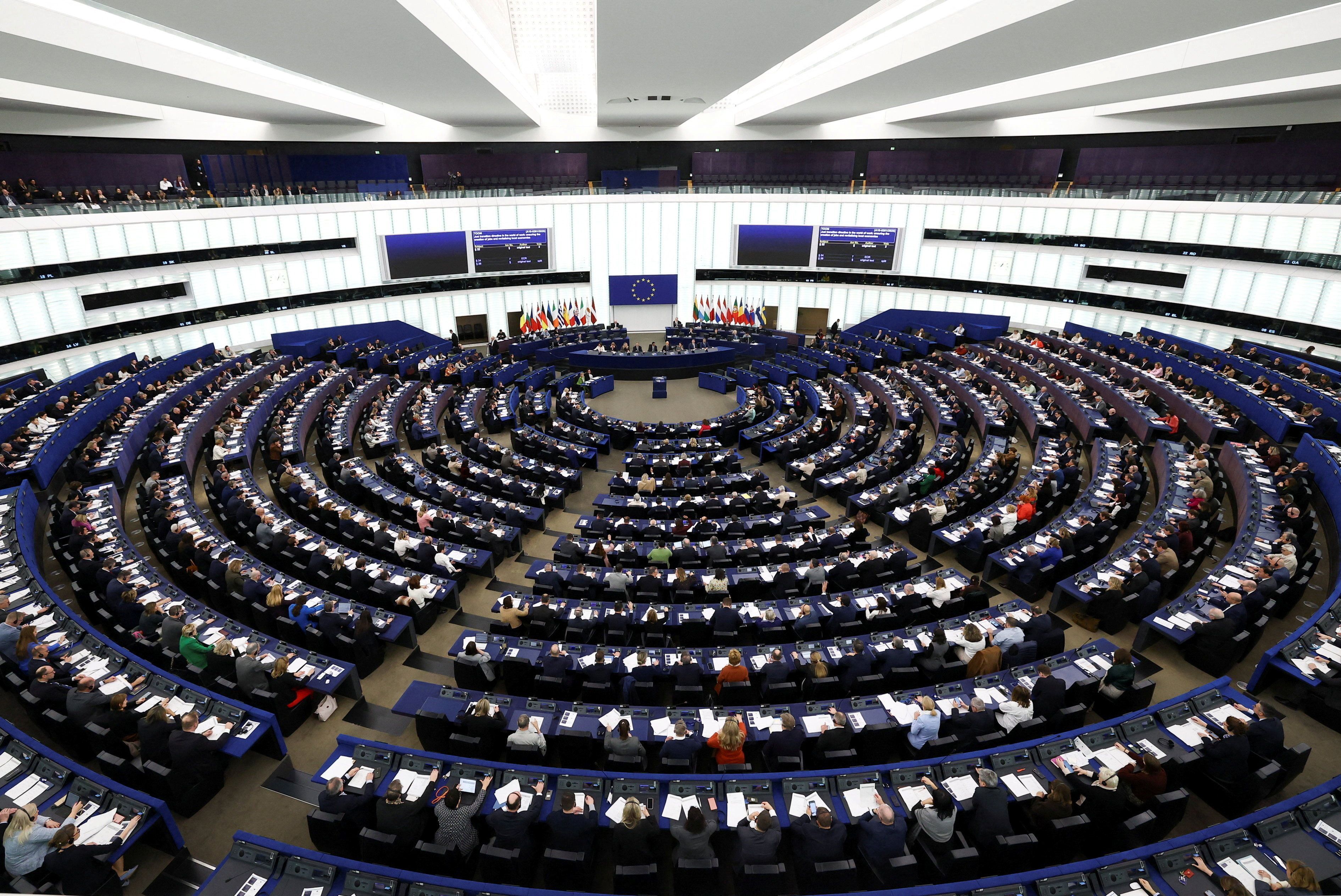 Plenário do Parlamento Europeu em Estrasburgo