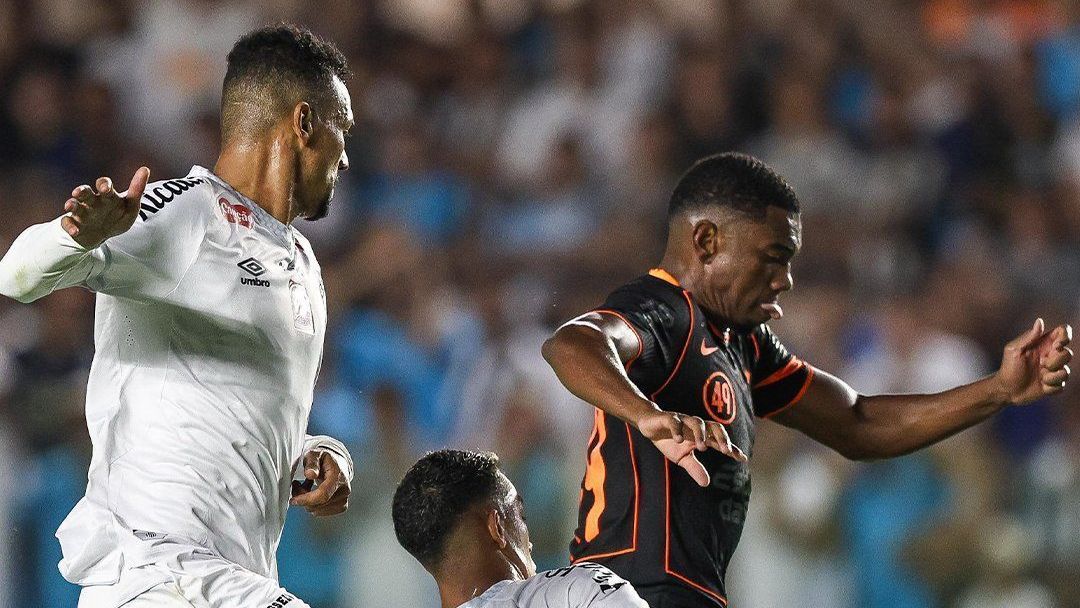 Lance de Santos x Corinthians pelo Paulistão