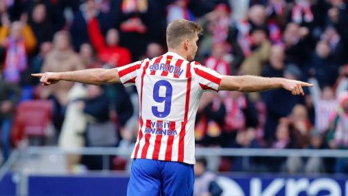 Sorloth foi o autor do gol da vitória do Atlético de Madrid