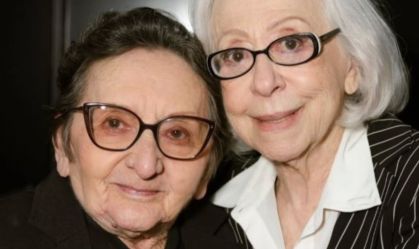 Fernanda Montenegro posa ao lado de Tânia Maria, estrela de "O Agente Secreto"