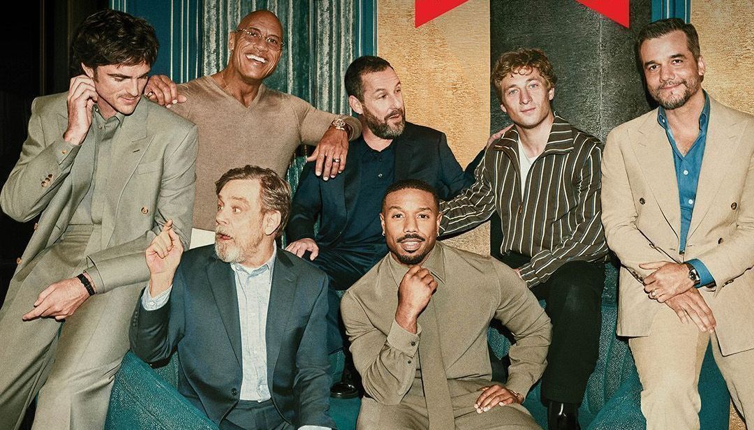 Wagner Moura estampa capa do The Hollywood Reporter ao lado de Adam Sandler, Dwayne Johnson, Jacob Elordi, Jeremy Allen White, Mark Hamill e Michael B. Jordan