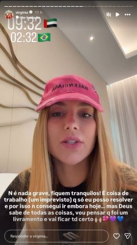A empresária tranquilizou os fãs explicando que problema não é grave • Instagram/Virginia