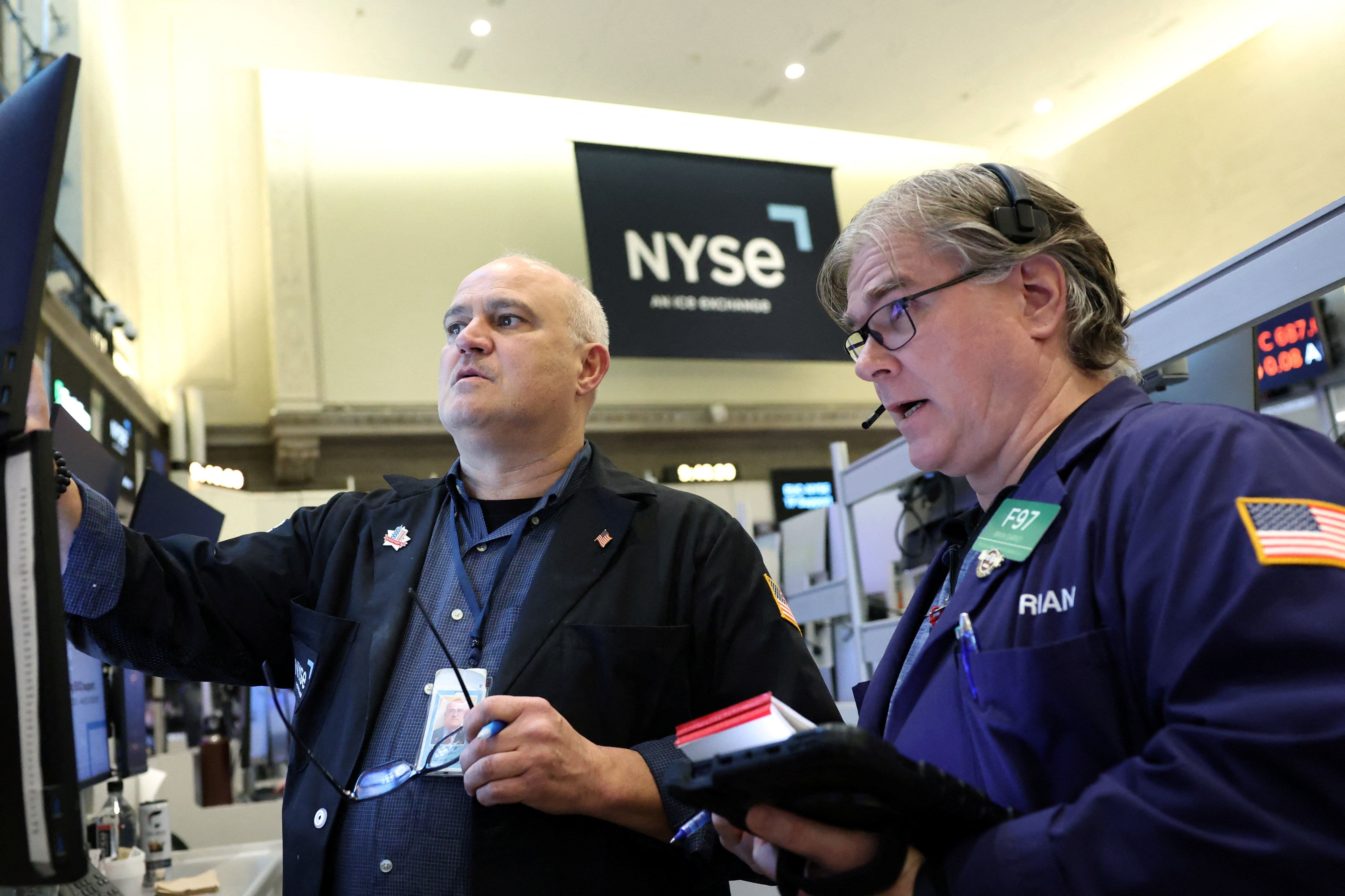 Operadores na bolsa de Nova York em 21/01/2026