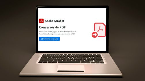 notebook-aberto-em-uma-mesa-com-a-tela-exibindo-o-site-de-converter-PDF-oficial-da-adobe